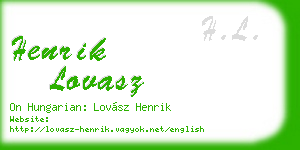 henrik lovasz business card